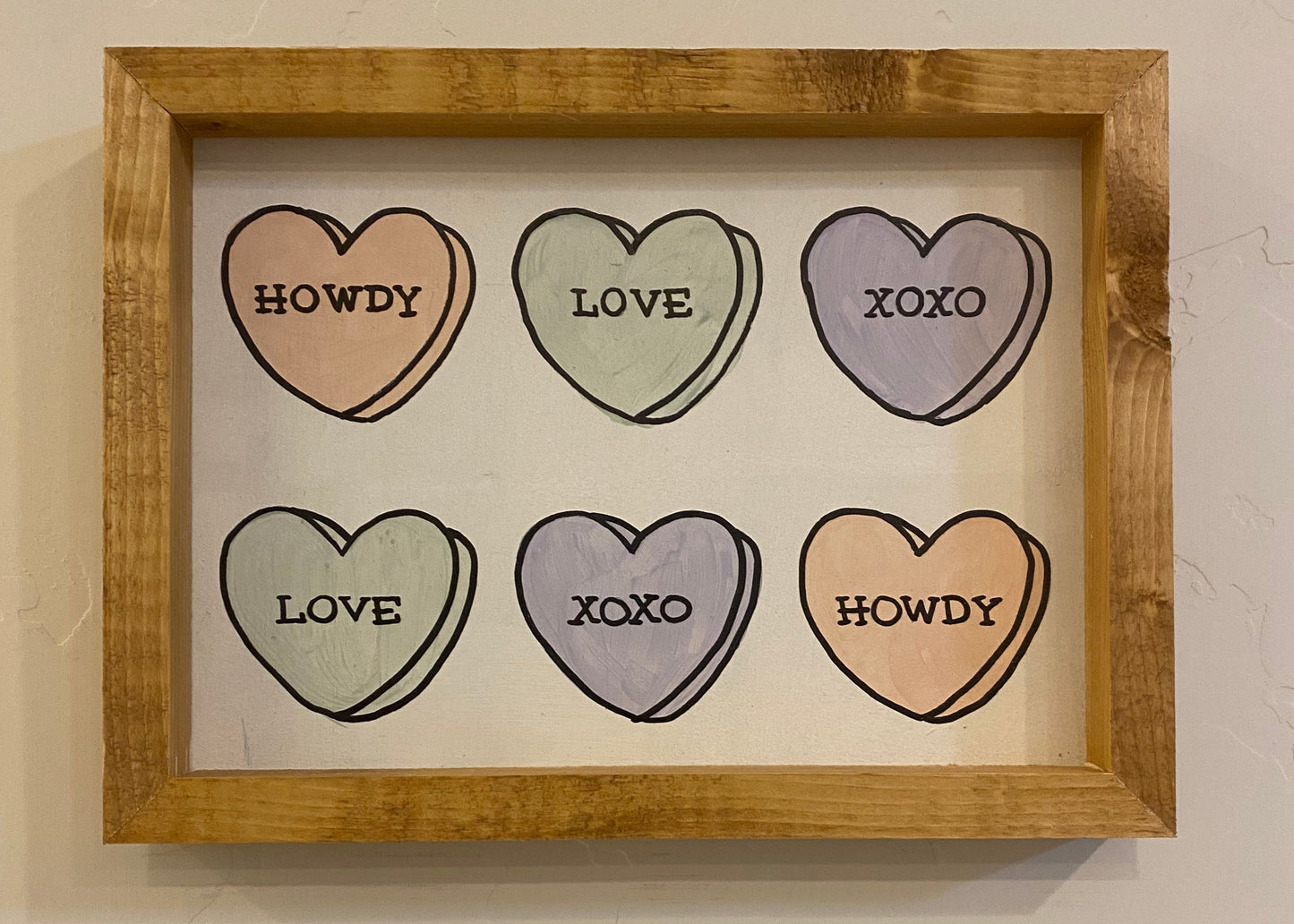 Howdy Hearts- Light Green